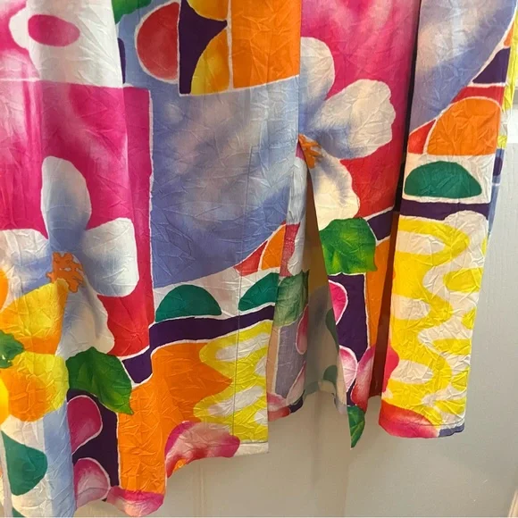 Vintage 90s Jams World Floral Maxi Dress L - Picture 5 of 10